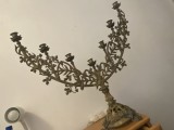 Sfeșnic 7 Brațe Alamă Masivă 4,4kg - Gotic Sec XIX - Cu Dragoni