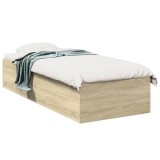 VidaXL Cadru de pat, stejar sonoma, 90x190 cm, lemn prelucrat