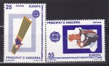 ANDORA PRINCIPAT 1991 EUROPA CEPT SERIE MNH, Nestampilat