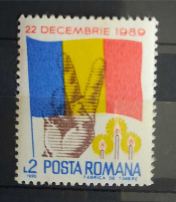 Timbre 1990 Revolutia populara din Romania 22 decembrie 1989 MNH foto