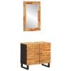 Seturi de baie 2 buc. natural Lemn de mango solid