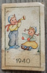 Agenda calendar format liliput, tiparita de Socec, 1940 foto