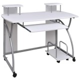 Cumpara ieftin Birou de computer, alb, 110x52x88,5 cm, lemn prelucrat