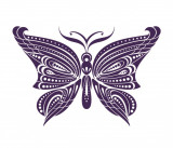 Cumpara ieftin Sticker decorativ Fluture, Mov inchis, 60 cm, 1151ST-4, Oem