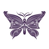 Sticker decorativ Fluture, Mov inchis, 60 cm, 1151ST-4