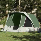 VidaXL Cort de familie pentru 6 persoane, verde, impermeabil