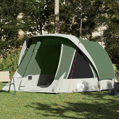vidaXL Cort de familie pentru 6 persoane, verde, impermeabil foto