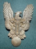 Insigna Pilot Militar Ferdinand 1 prindere ac 1914 - 1927 tombac argintat piesa 2