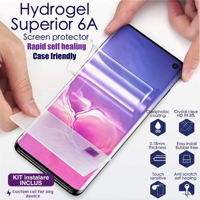 Folie Ecran Silicon Samsung Galaxy Z Flip 5 Transparenta Flexibila Hydrogel Superior Self Healing 6A