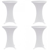 Cumpara ieftin Husă de masă cu picior &Oslash;60 cm, 4 buc., alb, elastic, vidaXL