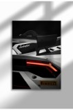 Poster p&acirc;nză ne&icirc;nrămat cu supermașină - Imprimare digitală - 2023 Huracan GT3 EVO-2 10 | A3 (29.7 x 42 cm)