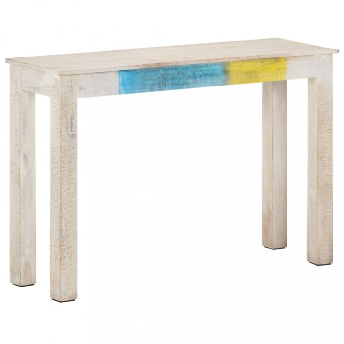 Masă consolă, 115x35x77 cm, lemn de mango nefinisat