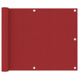 VidaXL Prelată balcon roșu 75x300 cm țesătură Oxford