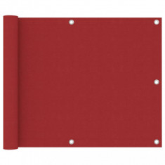 vidaXL Prelată balcon roșu 75x300 cm țesătură Oxford
