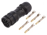Conector Circular 5-Pin Mamă pe Cablu X-Lok