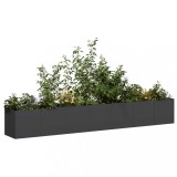vidaXL Jardinier negru 280x40x40 cm Oțel laminat la rece 860689