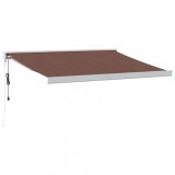 Cumpara ieftin Copertina retractabila automat, maro, 350x250 cm