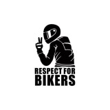 Abtibild &quot;RESPECT FOR BIKERS&quot; diverse culori Cod: XL-01 Automotive TrustedCars, Oem