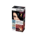Vopsea Par Permanenta Venita Plex 1.0 Negru, 125ml - Acoperire 100% Fire Albe, Protectie si Nutritie Intensiva