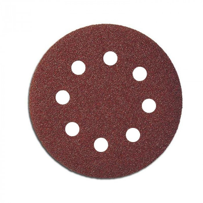 DISC ABRAZIV HARTIE CU ORIFICII 125MM - GR.180, 5/SET