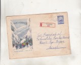 bnk ip Intreg postal 1961 - Poiana Brasov - Panta de ski - circulat recomandat