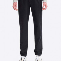 A.P.C. pantaloni de bumbac bărbați, culoarea negru, drept COERD.H08354-BLACK