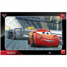 Puzzle cu rama - Cursa lui Fulger McQueen foto