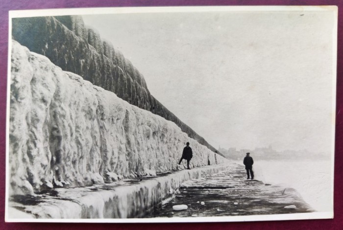 Constanta - Digul si marea inghetata - iarna 1929 - tip fotografie, animata, necirculata