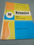 MANUAL MATEMATICA CLASA XII ELEMENTE DE ANALIZA MATEMETICA NICU BOBOC 1996