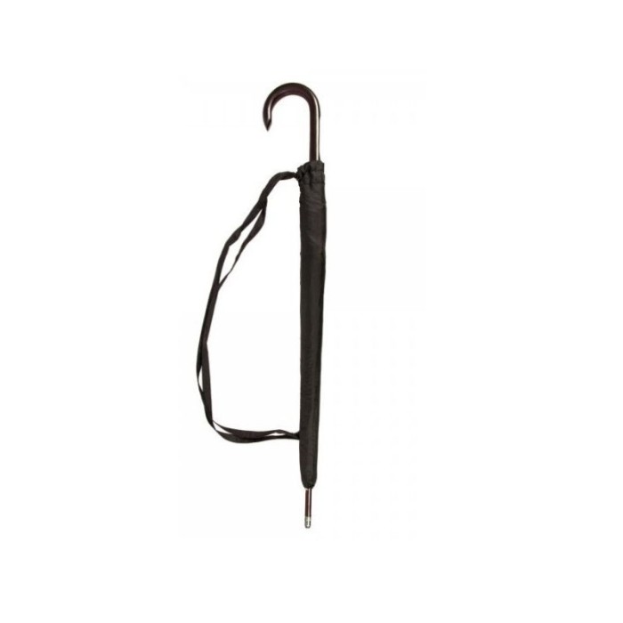Umbrela Neagra tip Baston cu suport umar, deschidere automata &empty; 110cm