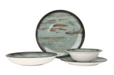 Bonna Set de vesela - Madera - 24 bucăți - 6 persoane - Porţelan