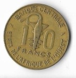 Moneda 10 francs 1976 - Statele Africii de Vest