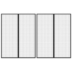 vidaXL Perdele de ușă anti-insecte cu magnet, 2 buc., negru 230x160 cm