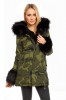 K465-1121 Geaca midi cu imprimeu army