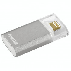 Cititor de carduri Hama Lightning Save2Data mini microSD Argintiu foto