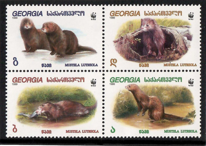 GEORGIA 1999 WWF FAUNA PROTEJATA VIDRE