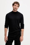 Karl Lagerfeld pulover de l&acirc;nă culoarea negru, light, 553399.655002