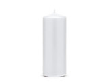Lumanare Pillar, alb mat, 15 cm