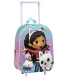 Rucsac Copil 3D cu Roți Gabby's Dollhouse, Cerda, 3-6 ani, Dimensiuni 25x31x10 cm