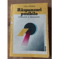 Raspunsuri posibile Corelatie si prognoza- Ioan Todoran