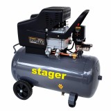 Compresor aer Stager HM2050B, 50L, 8bar, 200L min, monofazat, angrenare directa