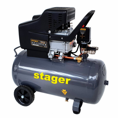 Stager HM2050B compresor aer, 50L, 8bar, 200L min, monofazat, angrenare directa foto
