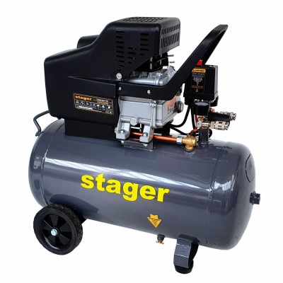 Compresor aer Stager HM2050B, 50L, 8bar, 200L min, monofazat, angrenare directa foto