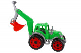 Tractor cu cupa, TechnoK, (3435) cu brat mobil, verde