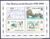 DB1 Ins. Pitcairn 1989 Navigatie Bounty Corabii MS MNH, Nestampilat