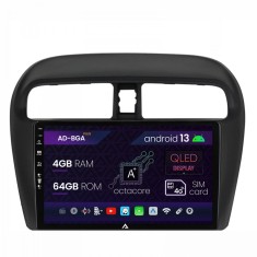 Navigatie Mitsubishi Space Star Mirage Attrage, Android 13, A-Octacore 4GB RAM + 64GB ROM, 9 Inch - AD-BGA9004+AD-BGRKIT267V3