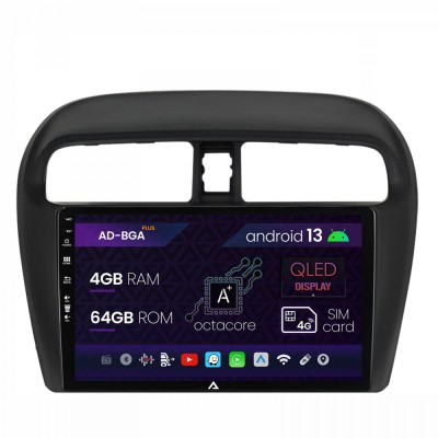 Navigatie Mitsubishi Space Star Mirage Attrage, Android 13, A-Octacore 4GB RAM + 64GB ROM, 9 Inch - AD-BGA9004+AD-BGRKIT267V3 foto