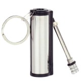 Cumpara ieftin Chibrit reincarcabil, otel, tip breloc, 6.4x1.9 cm, gri