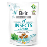 Brit Care Crunchy Cracker, Insecte și Ton cu Menta, recompense fară cereale c&acirc;ini, 200g