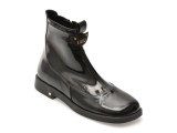 Ghete IMAGE negre, 475204, din piele naturala lacuita